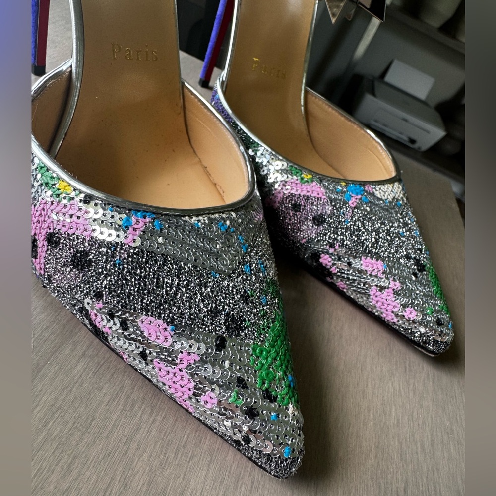 Christian Louboutin multi-colored Heel Shoes EU 38.5 - Picture 9 of 11